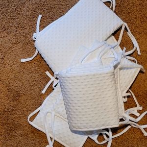 Minky Dot Crib Bumper Pads